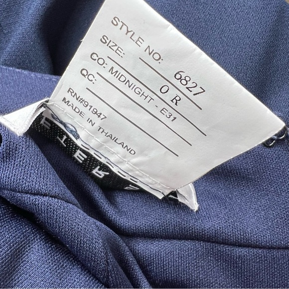 After Six Midnight Blue Crepe Tie Neck Halter Trumpet Gown Bridesmaid Dress NWT - Picture 11 of 11